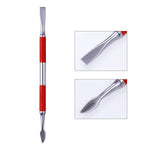 1 Pc Nail Art Pusher Remover Stick Rod Gel Polish Stainless Steel Manicure Nail Art Tool for Removing Manicure Varnish