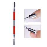 1 Pc Nail Art Pusher Remover Stick Rod Gel Polish Stainless Steel Manicure Nail Art Tool for Removing Manicure Varnish